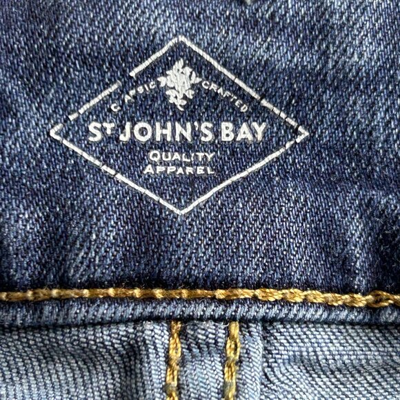 St John's Bay Women's Skinny Leg size 18 Embroidered Blue Jeans - Picture 12 of 15